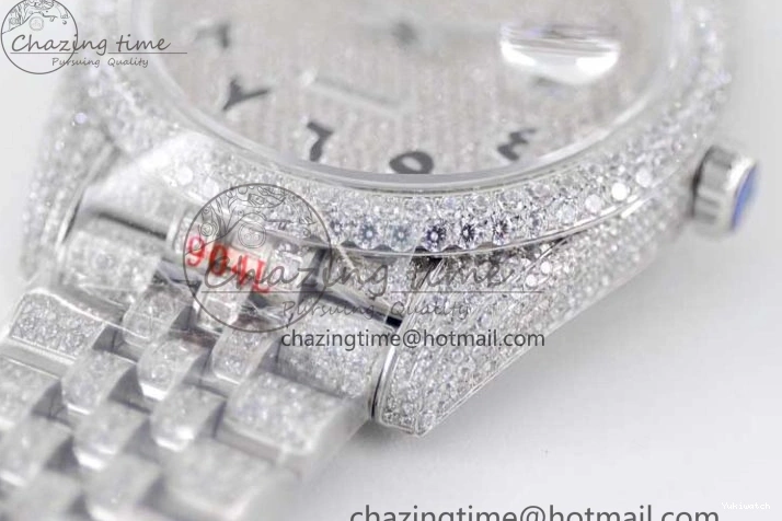 Jubilee Diamonds Datejust TWF 41 Arabic Full on A2824 Dial Edition SS Markers Best Bracelet 1:1 0214
